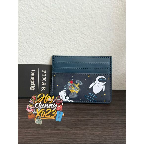 Loungefly Disney Pixar WALL-E EVE & WALL-E Flying Cardholder - Picture 1 of 2